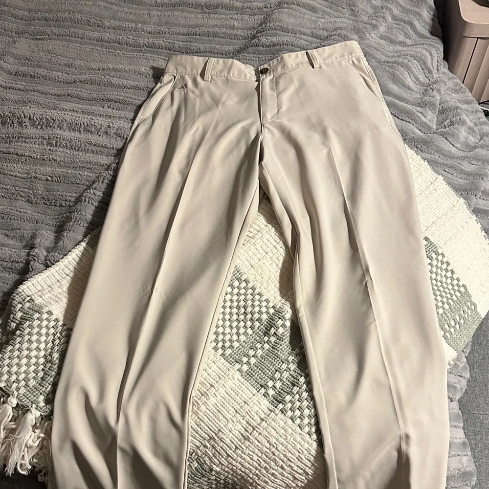 Men’s Adidas Beige Dress Pants